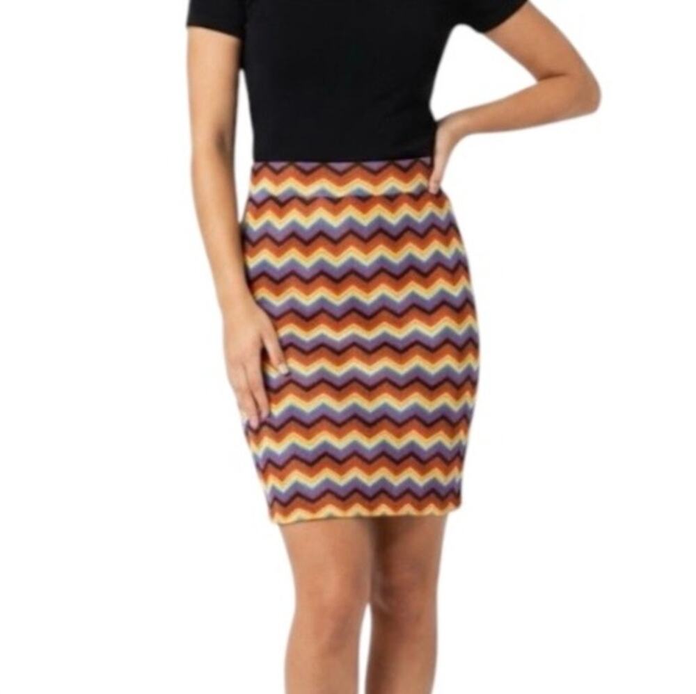 Target PRIDE Rainbow Chevron Stripe Knit Pencil Skirt Size XS